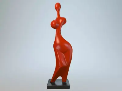 Virgo modernist sculpture P 3D print model