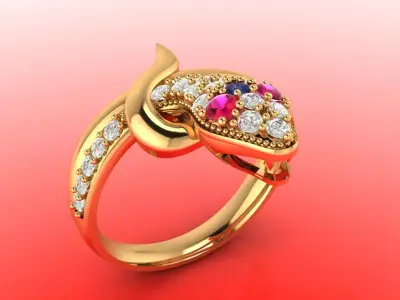 snake ring 3D print model buy