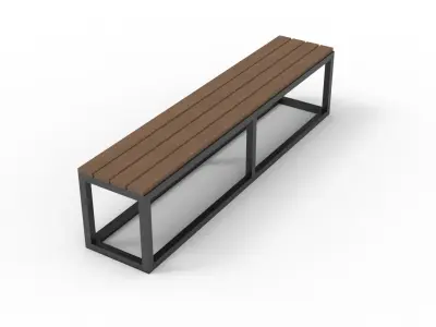 BENCH 01 Low-poly 3D model