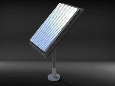 sci-fi Solar battery 3D model