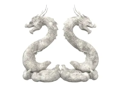 Chinese Dragon Decoration Statue v1 001 Low-poly 3D model