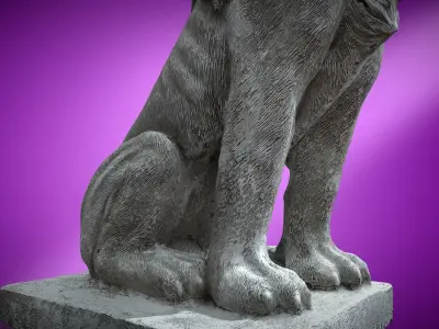 lion statue 3D print model