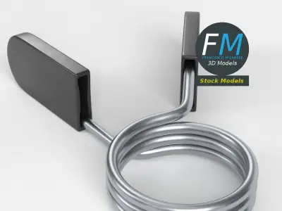 Spring collar clip 3D model