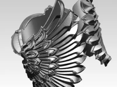 Harley Biker Wings Engine Moto Man Ring 3D print model