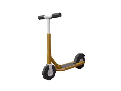 Lowpoly game-ready scooter - vehicle Low-poly 3D model