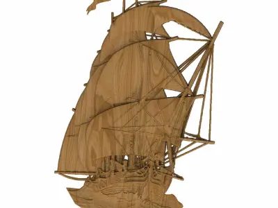 Carved panel painting STL 3D model