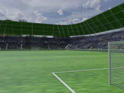 Soccer Stadium - Soccer Fans Low-poly 3D model order