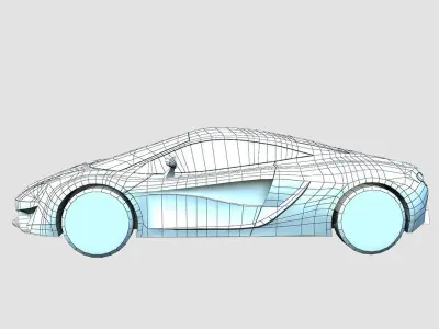 3D model SPORT CAR P1 Low-poly 3D model