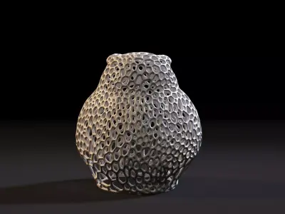 Owl Sculpture Voronoi 3D print model