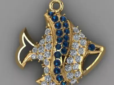 pendant dory fish 3D print model