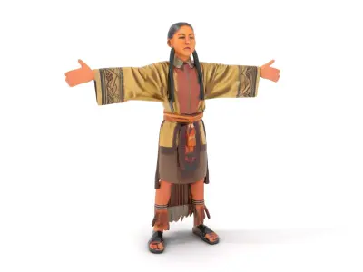 Traditional Tribal Attire model pack Low-poly 3D model