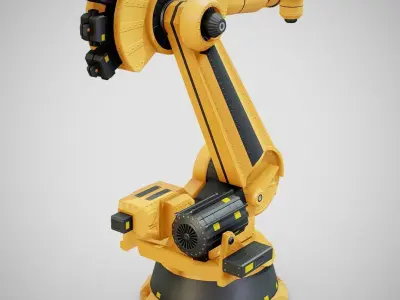 Industrial Robot Arm - Generic 01 Clean Low-poly 3D model