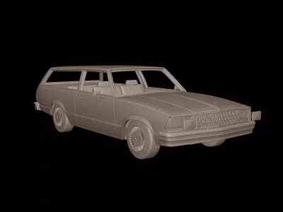 Chevrolet malibu classic 1980 two doors wagon 3D print model