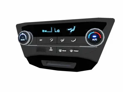 Car Front AC Control Panel Low-poly 3D model