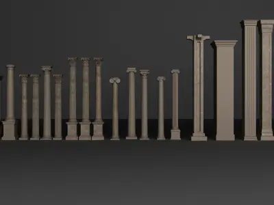 Architectural columns pack 3D model