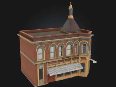 Arkham Bank Building Model  Gothic Grandeur Meets Financial  3D model