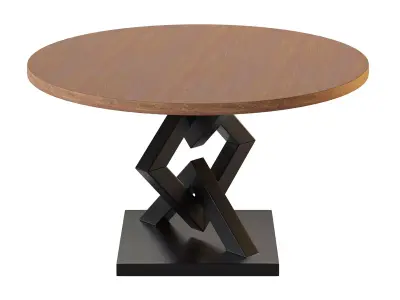 Luxury Steel Table Low-poly 3D model