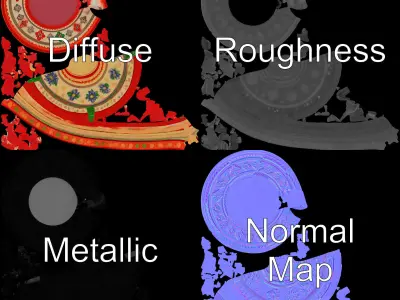 Traditional Decorative Hat Model Pack Low-poly 3D model