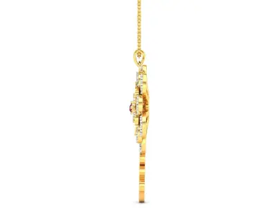 Solitaire Women Pendant 3DM STL OBJ FBX Render Details 3D print model 2