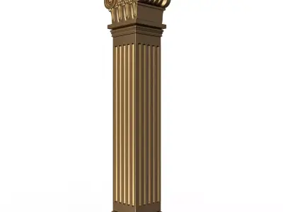 Column Capital 01002 Low-poly 3D model