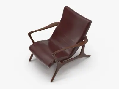 Vladimir Kagan Contour Lounge Low-poly 3D model