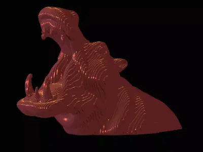 Hippopotame 3D model
