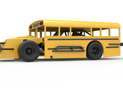 Outlaw Figure 8 Modified stock car as School bus Scale 1 to 25 3D print model