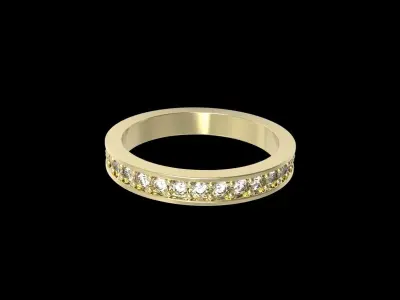 Aliance ring with stones RC-005 3D print model