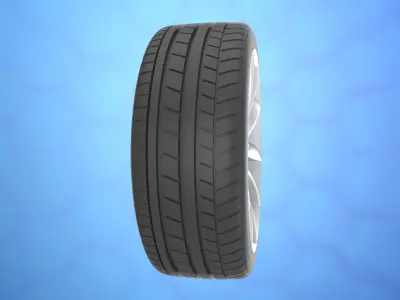 Car tesla model 3 wheel rim 3D model