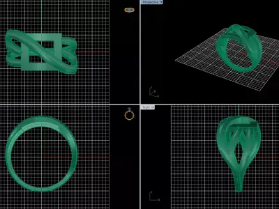 Minimal Abstract Ring 35 3D print model