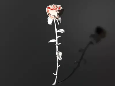 STL 3D gold rose model sj0026 3D print model