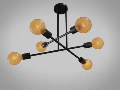 Ceiling Light 6 Low-poly 3D model