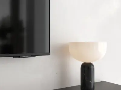 TV wall set 27 3D model