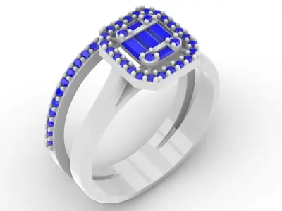 Jewelry Diamond Ring Model RG64 Free 3D print model