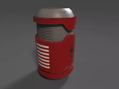 Sci-fi cylinder containter Free low-poly 3D model