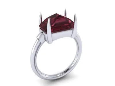 flipped diamond  ring 108 3D print model