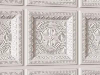 Decorative Ceiling Tile 3D model purchase