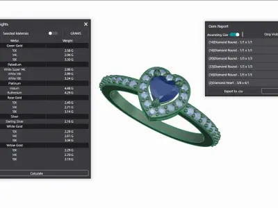 heart ring-jewelry 3D print model