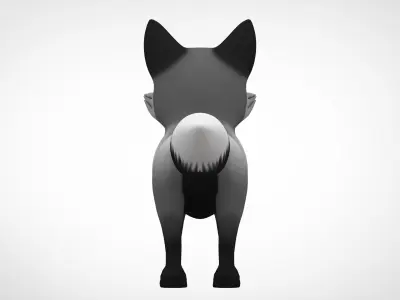 Silver Fox Low-poly 3D model