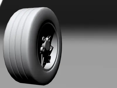Classic Tyre Low-poly 3D model