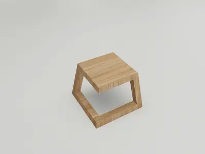 Wood bench  Free low-poly 3D model
