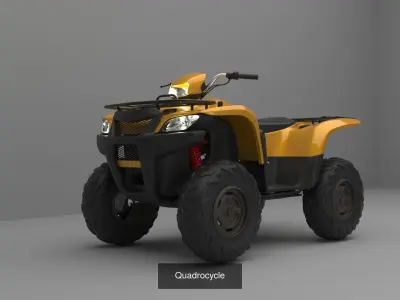 Quadrocycle and Motorcycle  collection 3D Model Pack