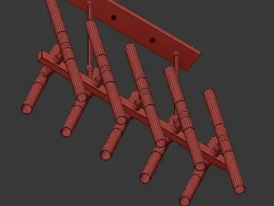Pedant lamp Rays X Gold 3D model