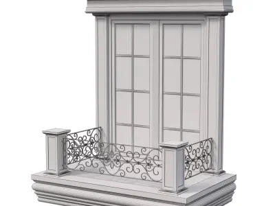 Architectural Classic Window 3D Model 13 3D model