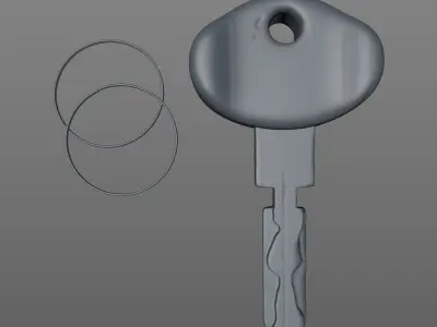 Old Mercedes key 3D model