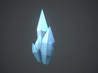 Stylized Crystal Free low-poly 3D model