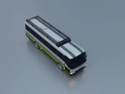 Simple Bus - LowPoly - Game-ready - mobile game Low-poly 3D model