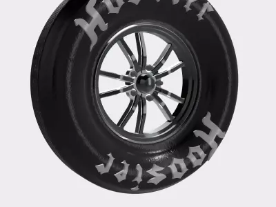 Drag Wheel COMBO Front RC Components Torx 15inch 5 stud 3D print model