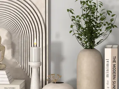 Decorativeset02 items on shelf 3D model