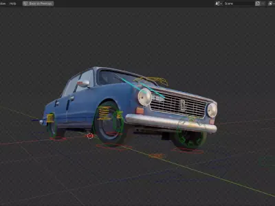 Lada 1200 By instagram Inuruhussen Free low-poly 3D model